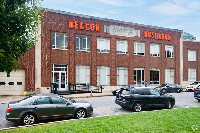 Mellow Mushroom near Cruse is a popular pizza house in the historic Coca Cola building.