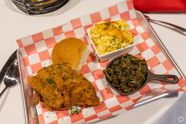Try the fried chicken with a side of mac and collard greens in Highland Park.