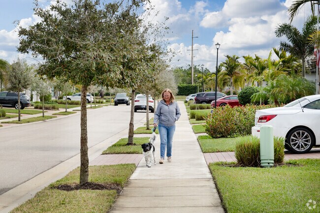 One attraction in Winding Cypress is the beautiful sidewalks for walking with your dog.