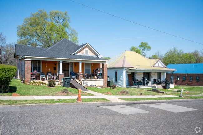 Enjoy the inviting front porches of houses in Roosevelt.