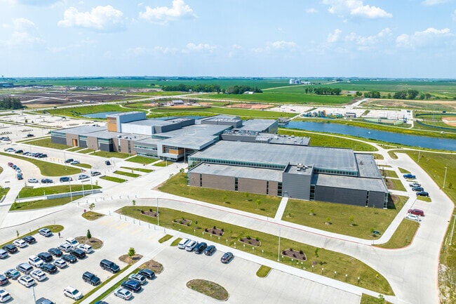 Northwest High School has a view of a local lake to add some nature to the school.
