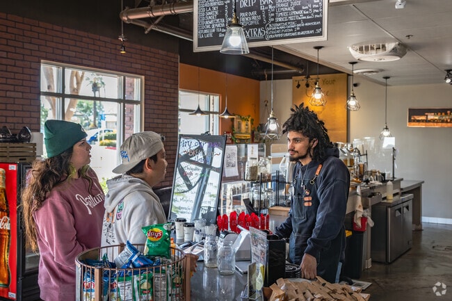 Stop in and try a delicious latte from La Gare Café near Downtown Perris.