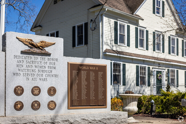 Outside of Texier House Museum lies a memorial to Watchung's residents who served in all wars.