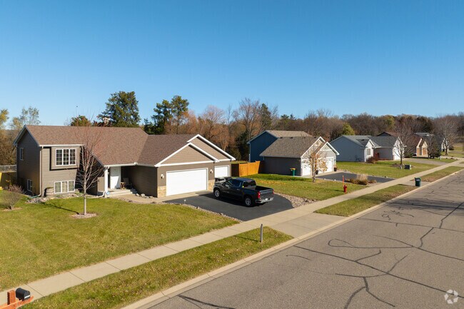 Spacious driveways and well-kept lawns are common in Becker.