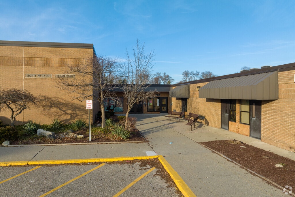 Morgan Elementary School front entrance.