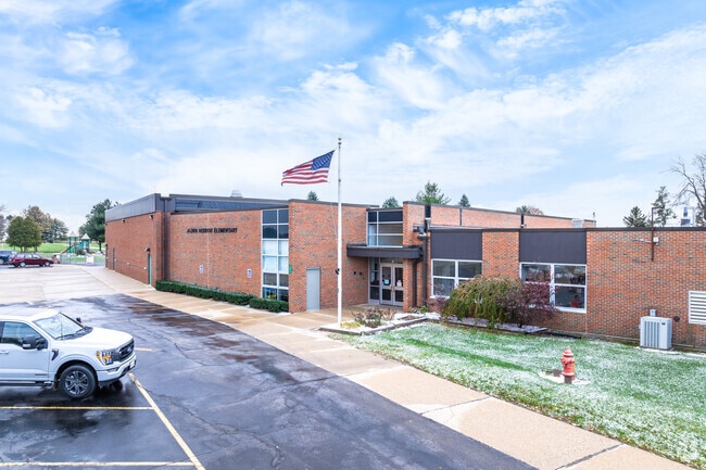 Students flock to Alden Hebron Elementary.