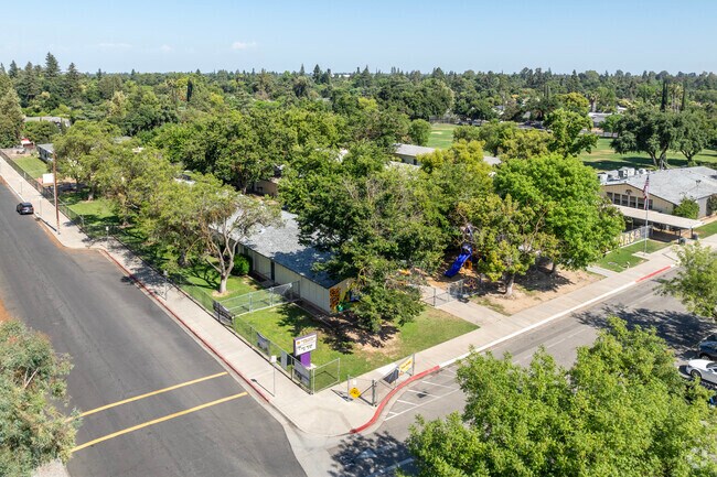 The campus of Powers-Ginsburg Elementary School in Fresno.