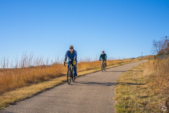 These Eden Priaire residents are enjoying a bike ride in the neighborhood.