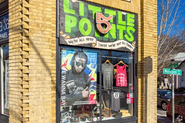 The Little 5 Points district is a well-known retail area in Candler Park.