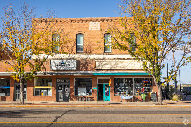Downtown Windsor's main street is filled with old historic buildings.