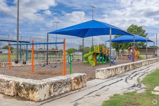 Enjoy shaded playgrounds in Jarrell, perfect for summer fun without the scorching heat.