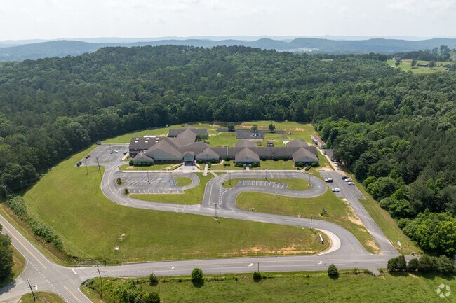 Full campus of Gilbert Elementary School in LaFayette, Georgia.