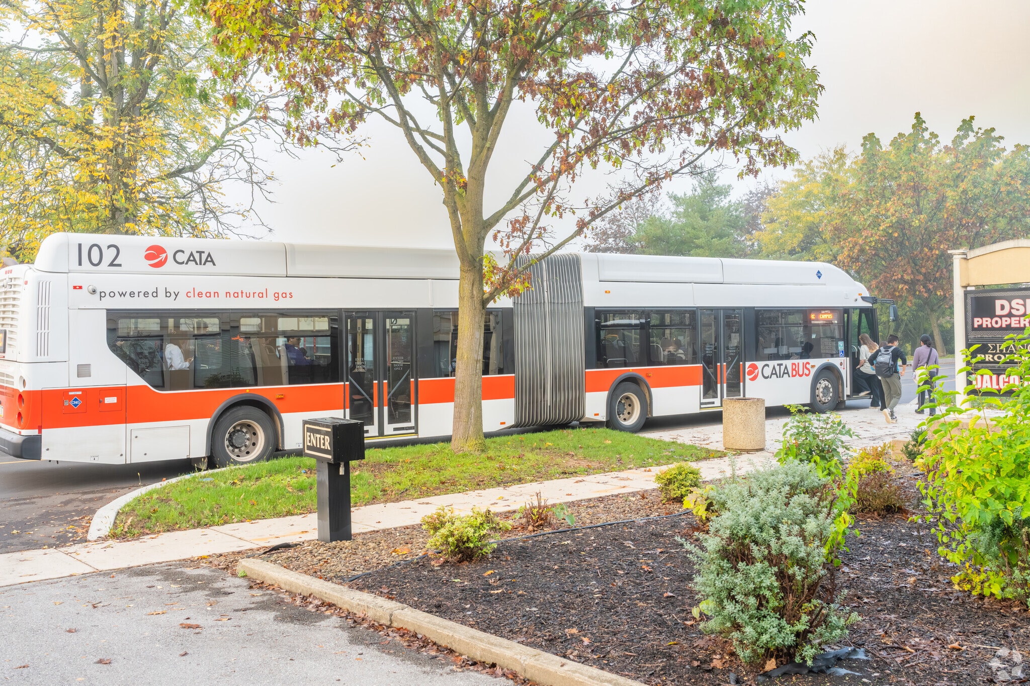 Along South Atherton Street, CATA bus routes are easily accessible for students in Tusseyview.