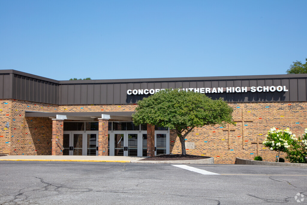Concordia Lutheran High School building in North Fort Wayne.