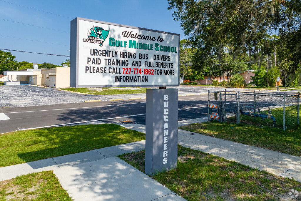 Gulf Middle school is home of the Buccaneers in Downtown New Port Richey.