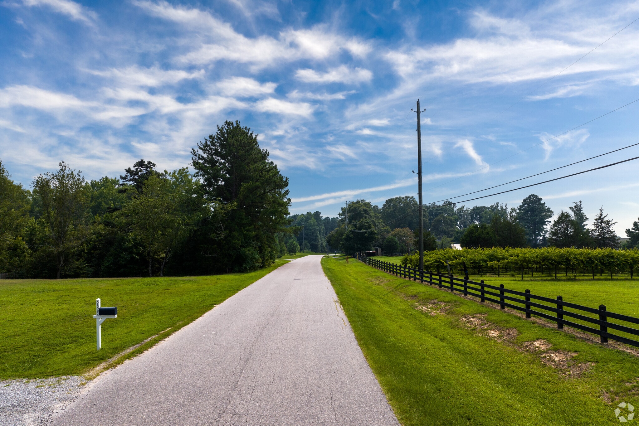 You can still go for a drive on a country road in the Green Level community.