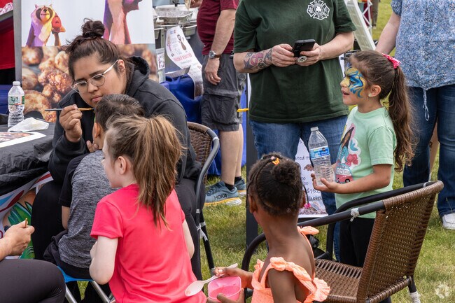 Kids like to get face painting at the Steel Mill Street Fair in Florence, NJ.