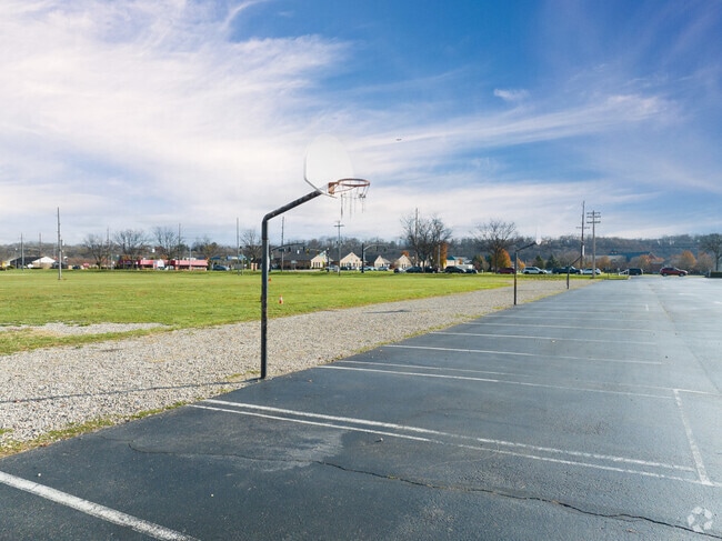The Sacred Heart of Jesus basketball court.