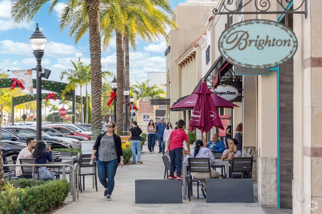 The Shops at Pembroke Gardens is an open-air center with upscale stores and restaurants.