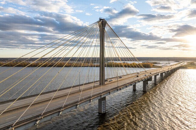 Clark Bridge brings residents to and from Alton across the Mississippi River.