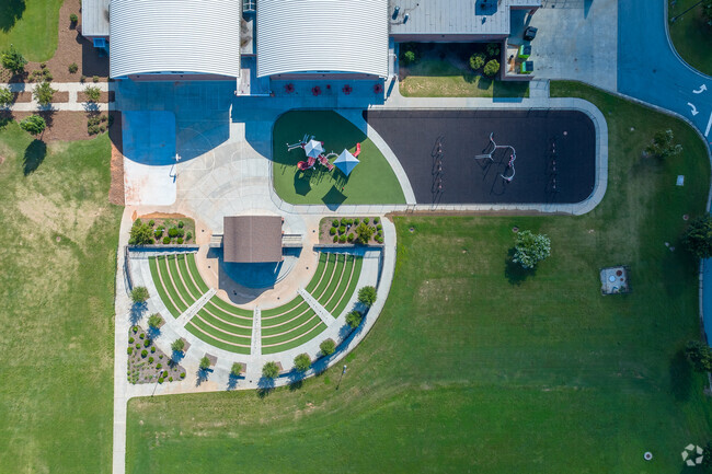 Amphitheater and playground at Loganville Middle School provides entertainment for students.
