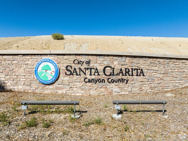 You're greeted by the Canyon Country sign as you exit the 14 freeway at Sand Canyon Road.
