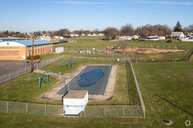 This swimming pool is at Joseph Ferderbar Elementary School.