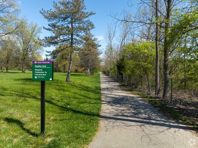 Bike commuters in Shepard have access to the fully paved Interstate 670 Bikeway.