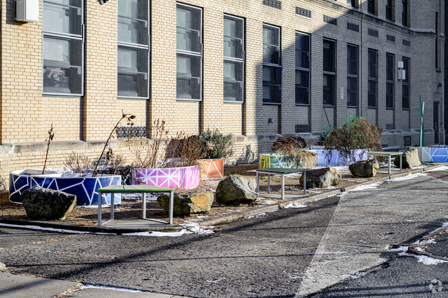 Students and teachers at West Liberty Elementary School have raised gardens behind the school.