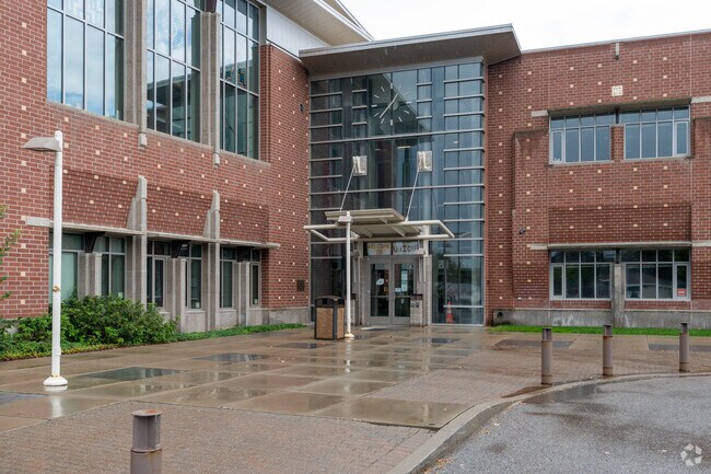 University high school sits in the Dishman hills neighborhood.