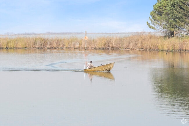 Boating bliss in Bethel Island, a man's aquatic escape.