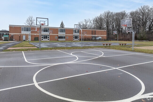 Berkshire Middle School has a variety of outdoor sports courts.