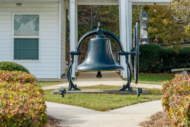 A giant bell can be found at 
First Baptist Church of Haralson.