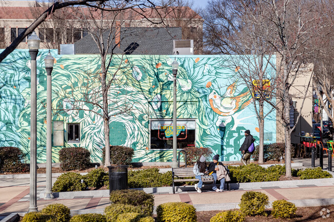 Decatur Square is full of life and art, easily accessible for Clairemont-Great Lakes residents.