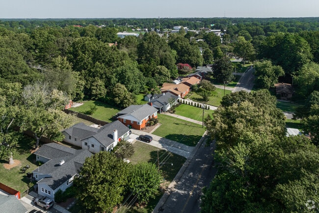 Shamrock in Charlotte has tree shaded streets.