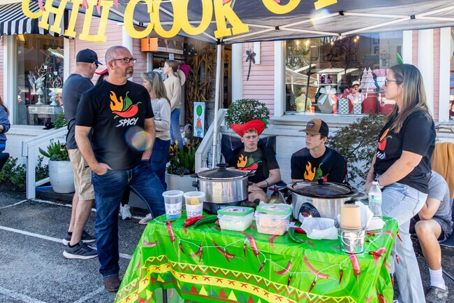 Families bring their chili to be judged at the Chili Cook-off in Downtown Lindale.