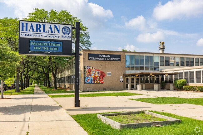 Harlan Community Academy is located in Jeffrey Manor.