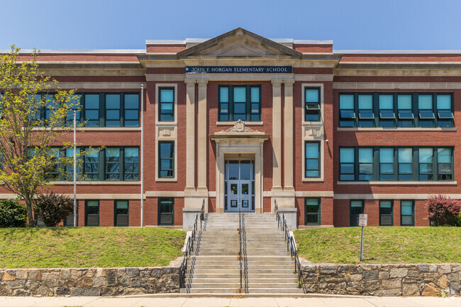 Main entrance at Horgan Elementary School.