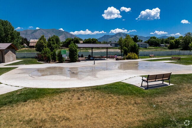 Keep cool at Salt Hollow Park’s splash pad in Hyrum.
