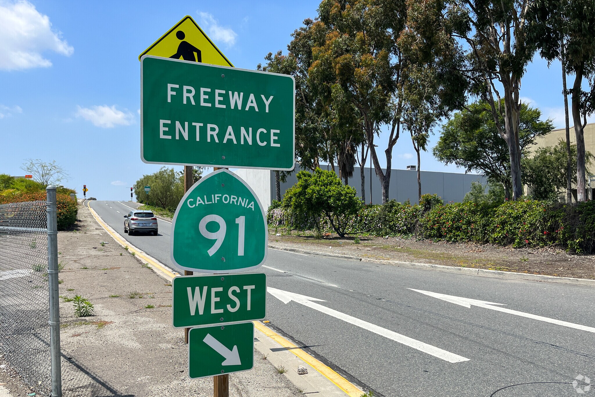 The 91 Freeway runs through La Palma.