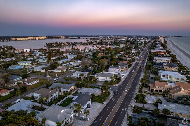 Redington Beach is mostly filled with residential homes & amazing sunsets.