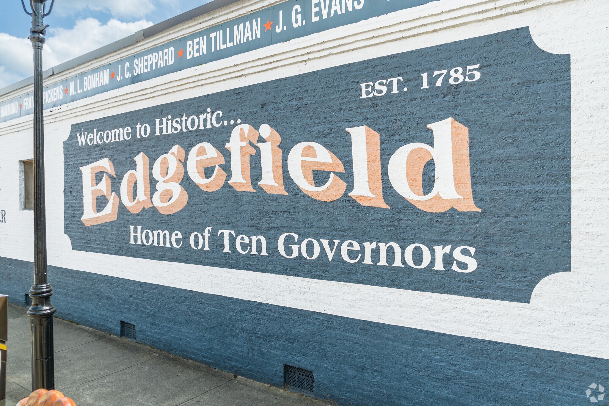 Edgefield town sits near the center of the county and has been the home of 10 governors.