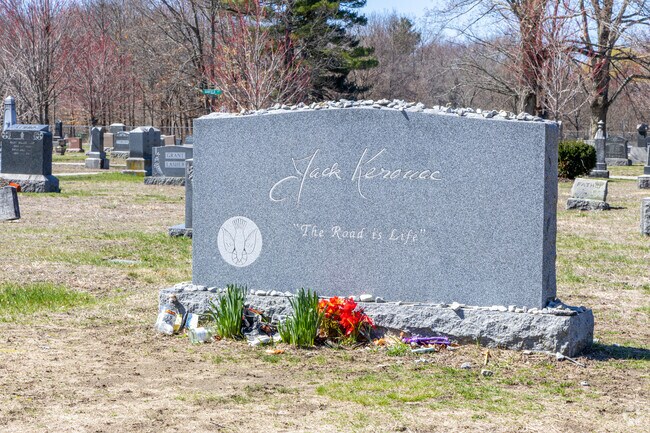 The grave of writer famed writer and Lowell native Jack Kerouac is a landmark in Sacred Heart neighborhood.
