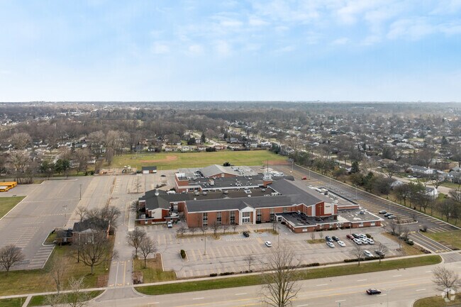 Southfield Christian School aerial view.