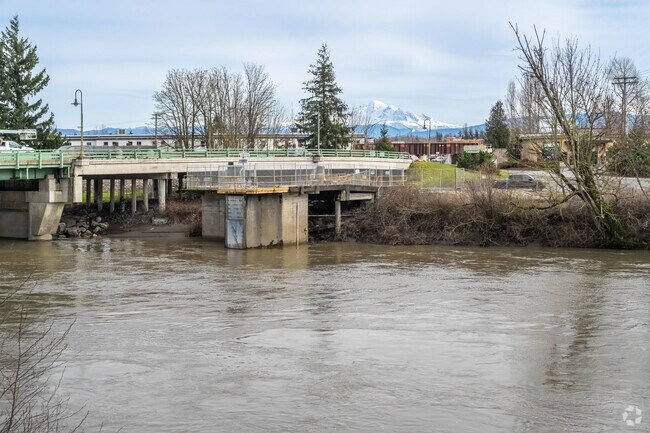 The Nooksak River cuts through Ferndale and has always been a high risk of flooding for the area.