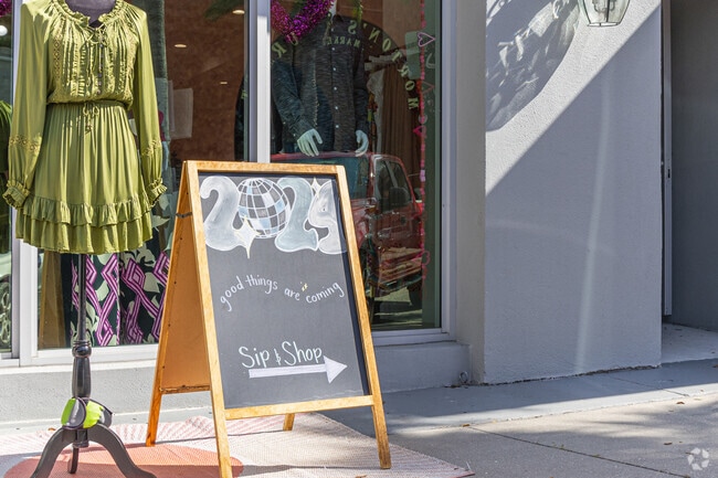 The shops create a welcoming atmosphere for visitors and residents alike in Alrington Park.