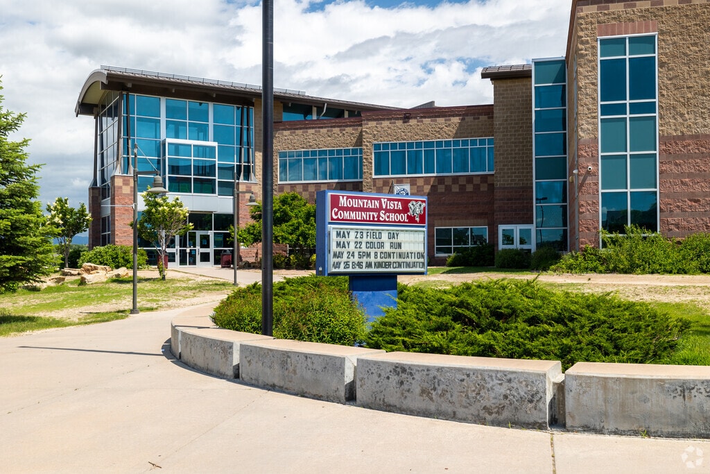 Mountain Vista Community School entrance walkway.