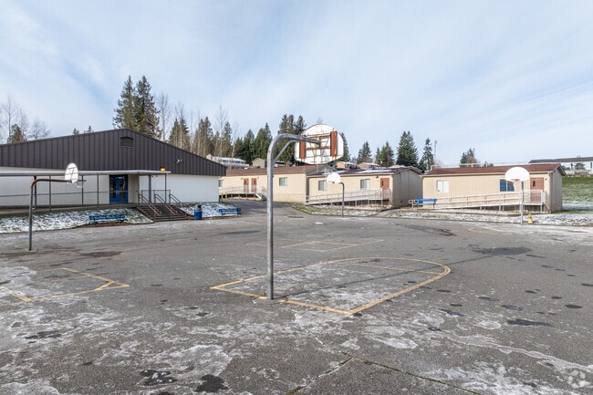 North Lake Middle School basketball court.