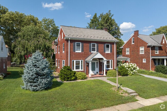 Grandview Heights has lovely brick colonials on modest lots.