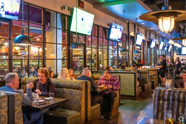 The Stadium Brewing Company in Aliso Viejo has great food and plenty of TVs to watch sports.